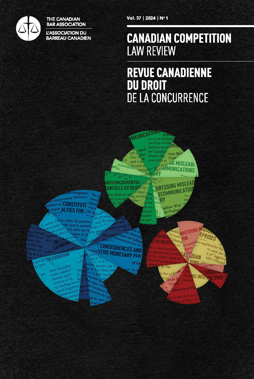 					Afficher Vol. 37 No. 1 (2024):  La Revue canadienne du droit de la concurrence vol. 37, 2024, N° 1
				